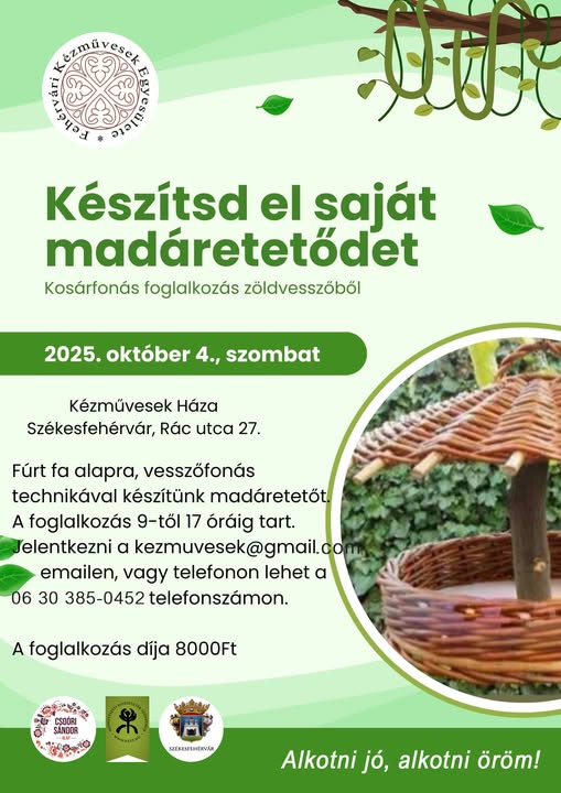 Mindenki elkészítheti saját madáretetőjét a Kézművesek Házában
